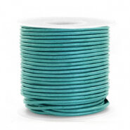 DQ Leer Tiffany blue metallic 1mm