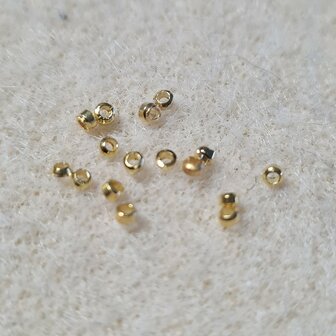 Knijpkralen Goldplated 1.5mm