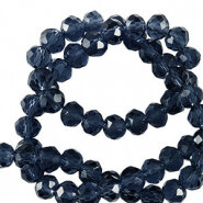 Facetkraal&nbsp; Navy blue 4x3mm