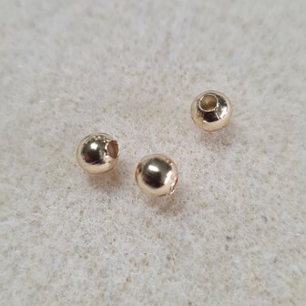 RVS 4mm goudplated kraal