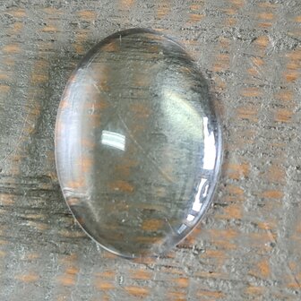 Glas plaksteen ovaal 18x25mm