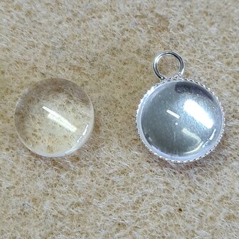 Glas plaksteen/cabochon rond 10mm