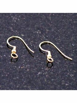 22K Goud vermeil oorhaak&nbsp; 20mm