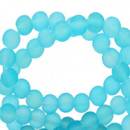 Glaskraal mat turquoise 6mm
