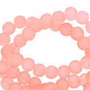 Glaskraal mat neon coral orange 6mm