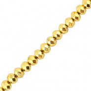 Facetkraal Gold metallic 4x3mm
