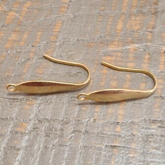 RVS Oorhaken goud 20mm