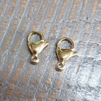 RVS Karabijn slotje Gold 12mm