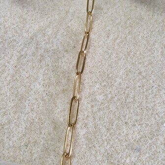 RVS goud langwerpige schakelketting 11mm