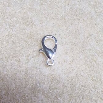 Karabijn slotje Silver Plated 10mm