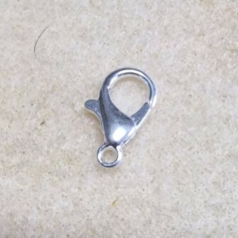 Karabijn slotje Silver Plated 14mm