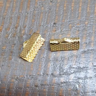 Metaal Veterklem goudpl. 13mm