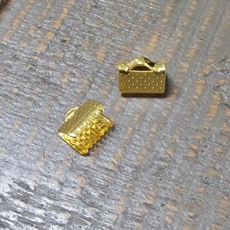 Metaal Veterklem goudpl. 8mm