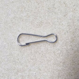 Kleine musketonhaak zilver 