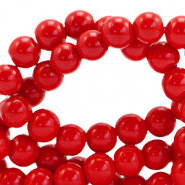 Glaskraal opaque fiery red 8mm