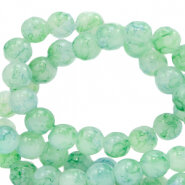 Glaskraal gemeleerd bleached aqua blue 8mm