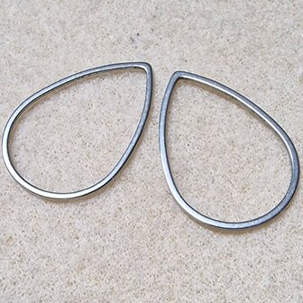 Druppel ring AS RVS