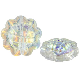 Glaskralen zonnebloem Clear crystal AB