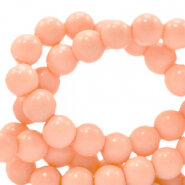 Glaskraal 4mm Opaque peach blush pink