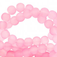 Glaskraal 4mm mat azalea pink