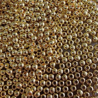 Hars kraal 3mm gold plated