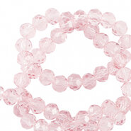 Facetkraal&nbsp; Pale Pink 2x3mm