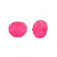 Sparkling beads Neon Pink 6mm