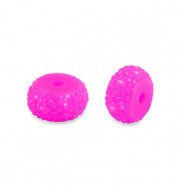 Sparkling beads Magenta Pink 6mm