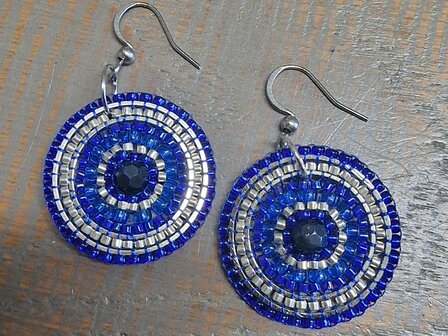 Zelfmaakpakket Oorhangers blauw