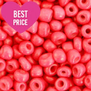 Glas rocailles Coral red 3mm