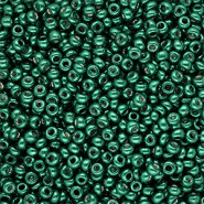 Glas rocailles Metallic shine teal Green 3mm