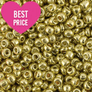 Glas rocailles Metallic shine l.Yellow gold 3mm