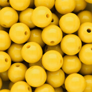 Acryl kraal Shiny vibrant yellow 14mm