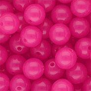 Acryl kraal Shiny magenta pink 14mm