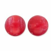 Acryl kraal met glitter red turquoise 12mm