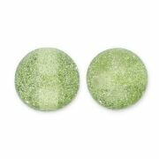 Acryl kraal olive green silver 12mm