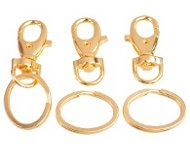 Metalen sleutelhanger met ring goud