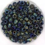 Miyuki Glas rocailles 4mm Opaque picasso cobalt