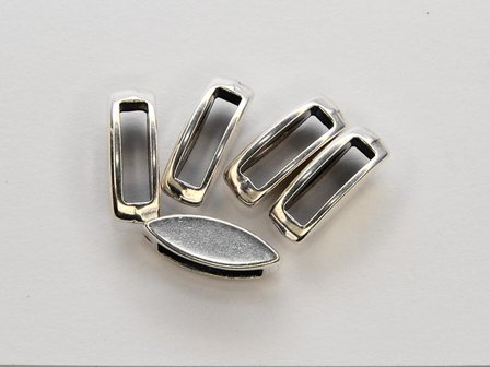 metalen-schuifkralen-ovaal zilver 10mm