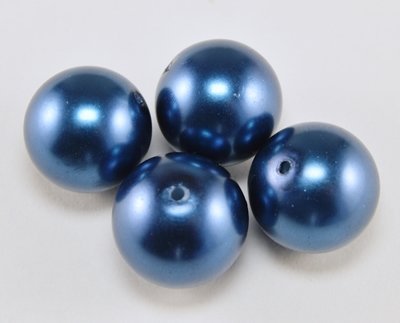 Parel 16mm donkerblauw