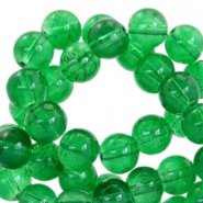 6 MM GLASKRALEN TRANSPARANT GEM&Ecirc;LEERD DARK EMERALD