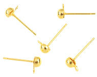 Oorbelsteker met bolletje goud