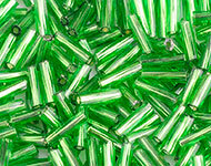 Glas rocailles/borduurstaafjes Appelgroen