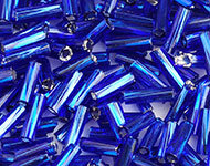Glas rocailles/borduurstaafjes Saffierblauw