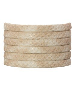 Plat koord 5x2mm sparkling scales creme