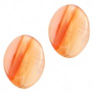 Halfedelsteen agaat ovaal orange beige opal