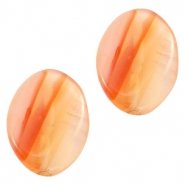 Halfedelsteen agaat ovaal orange beige opal