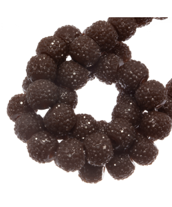 Sparkling beads 6 mm hazelnoot bruin