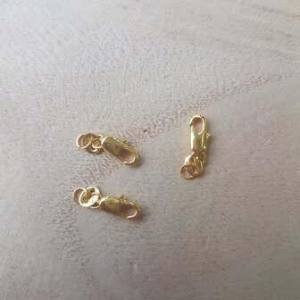 Karabijn slotje, goud 11mm