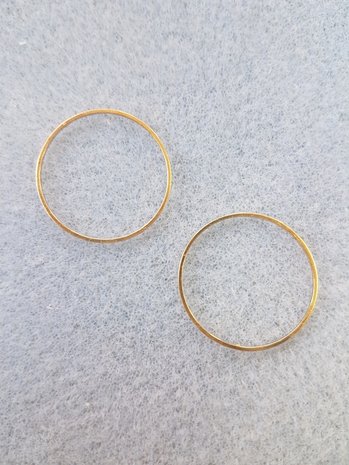 Ronde ring 25x0,7mm goud